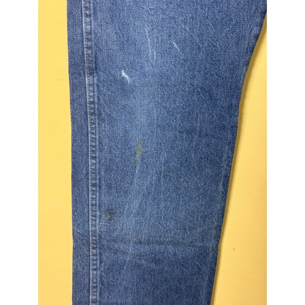 Wrangler Jeans Mens 34x34 Blue Denim Straight Leg Classic Casual Pants Vtg - Picture 2 of 5
